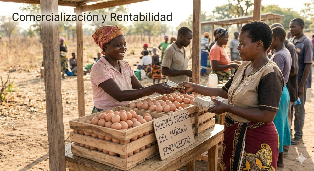 Fortalecimiento de módulo de gallinas ponedoras para producción de huevo